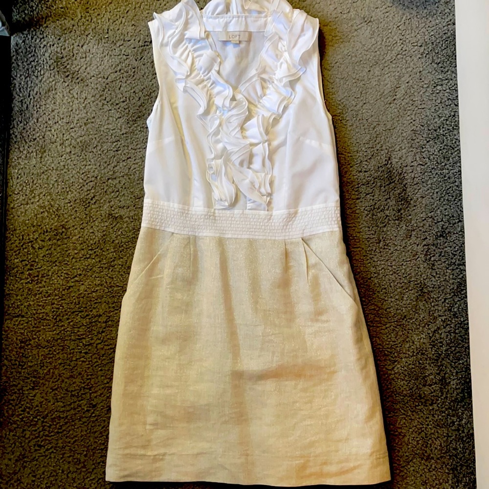 Ruffle neck dress